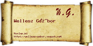 Wellesz Gábor névjegykártya